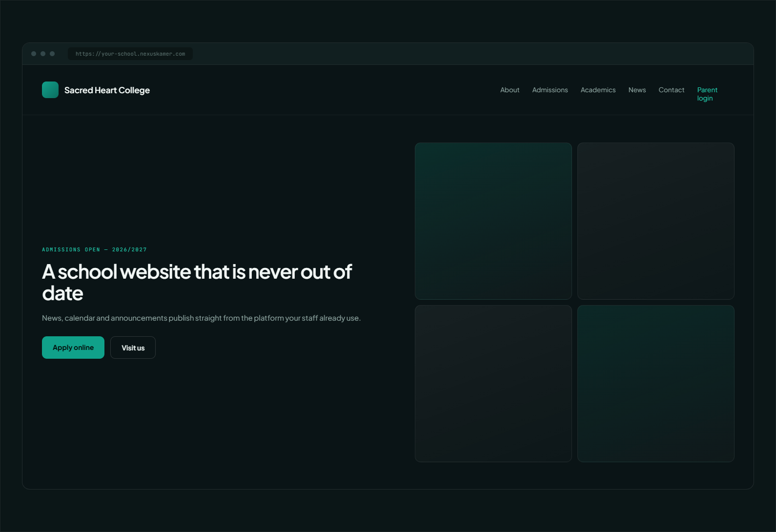 Kamer — school overview dashboard